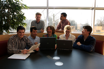 Left to Right: Juan López (EGADE), Amaury Guerrero (FGV), Roddy Ropner (CUHK), Laetitia Smits van Oyen (RSM), Sanjay Acharya (UNC), Venus LaBerge (UNC), Louis Rippen (RSM) 